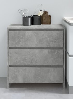 VidaXL Dressoir 70x41x75 cm bewerkt hout betongrijs