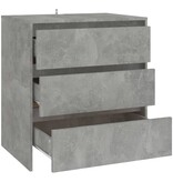 VidaXL Dressoir 70x41x75 cm bewerkt hout betongrijs