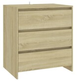VidaXL Dressoir 70x41x75 cm bewerkt hout sonoma eikenkleurig