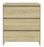 VidaXL Dressoir 70x41x75 cm bewerkt hout sonoma eikenkleurig