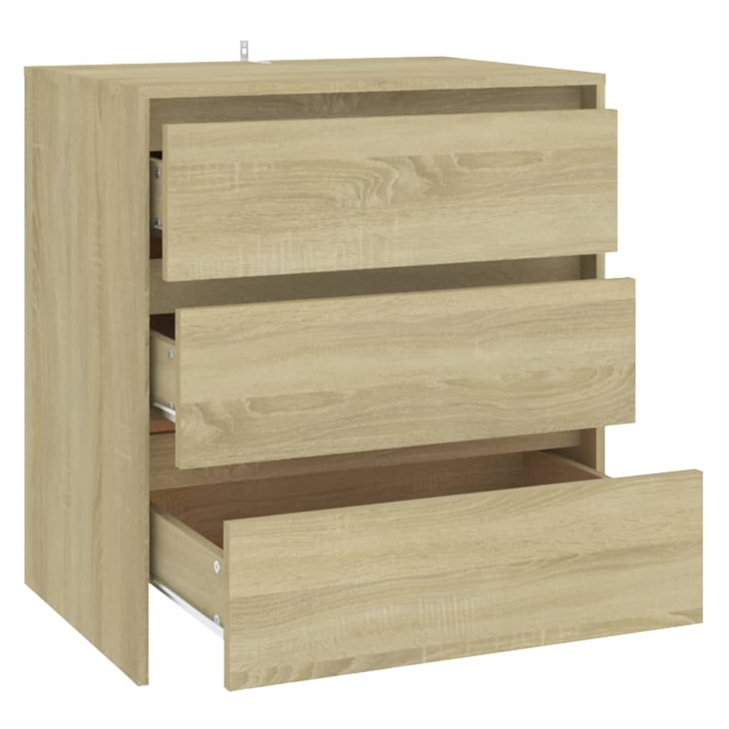 VidaXL Dressoir 70x41x75 cm bewerkt hout sonoma eikenkleurig