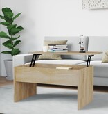 VidaXL Salontafel 80x50,5x41,5 cm bewerkt hout sonoma eikenkleurig