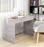 VidaXL Bureau 101x50x76,5 cm bewerkt hout betongrijs