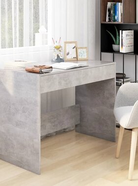 VidaXL Bureau 101x50x76,5 cm bewerkt hout betongrijs