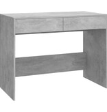 VidaXL Bureau 101x50x76,5 cm bewerkt hout betongrijs