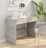 VidaXL Bureau 101x50x76,5 cm bewerkt hout betongrijs