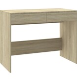 VidaXL Bureau 101x50x76,5 cm bewerkt hout sonoma eikenkleurig