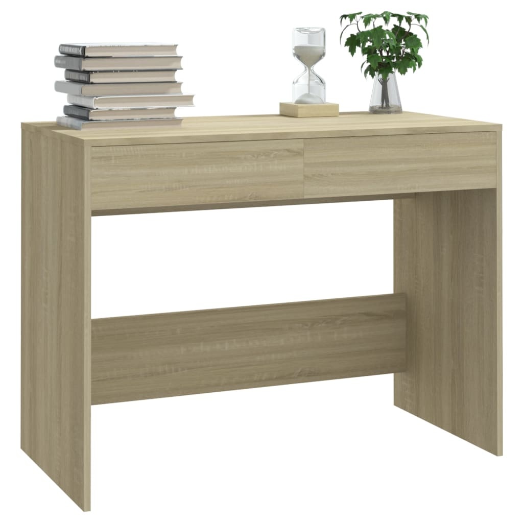 VidaXL Bureau 101x50x76,5 cm bewerkt hout sonoma eikenkleurig