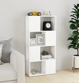 VidaXL Boekenkast/kamerscherm 60x24x124,5 cm bewerkt hout wit
