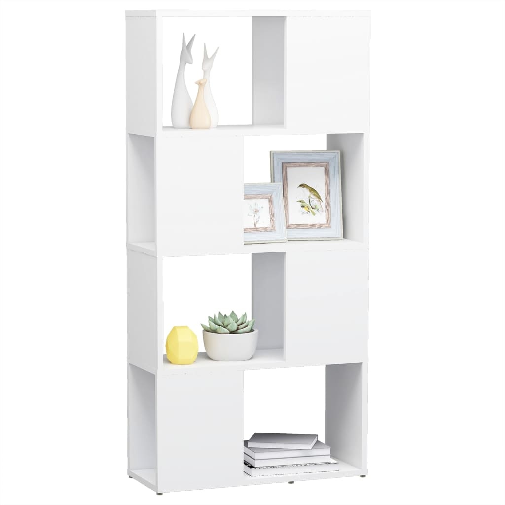 VidaXL Boekenkast/kamerscherm 60x24x124,5 cm bewerkt hout wit