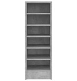 VidaXL Schoenenkast 31,5x35x90 cm bewerkt hout betongrijs
