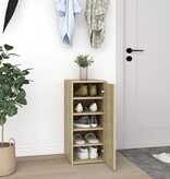 VidaXL Schoenenkast 32x35x70 cm spaanplaat sonoma eikenkleurig