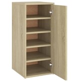 VidaXL Schoenenkast 32x35x70 cm spaanplaat sonoma eikenkleurig