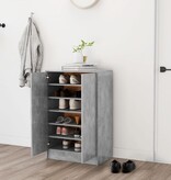 VidaXL Schoenenkast 60x35x92 cm bewerkt hout betongrijs