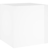 VidaXL Plantenbak 40x40x40 cm bewerkt hout hoogglans wit
