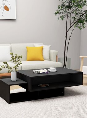 VidaXL Salontafel 105x55x32 cm bewerkt hout zwart