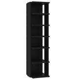 VidaXL Schoenenkasten 2 st 27,5x27x102 cm zwart