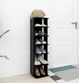 VidaXL Schoenenkast 27,5x27x102 cm bewerkt hout zwart