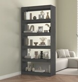 VidaXL Boekenkast/kamerscherm 80x30x167,4 cm massief grenenhout grijs