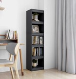 VidaXL Boekenkast/kamerscherm 40x30x167,5 cm massief grenenhout grijs