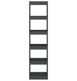 VidaXL Boekenkast/kamerscherm 40x30x167,5 cm massief grenenhout grijs