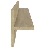 VidaXL Wandschappen 2 st 80x11,5x18cm bewerkt hout sonoma eikenkleurig
