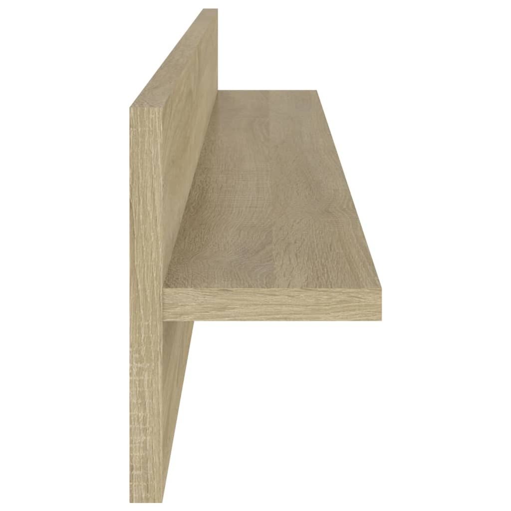 VidaXL Wandschappen 2 st 80x11,5x18cm bewerkt hout sonoma eikenkleurig