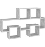 VidaXL Wandschap auto-vormig 82x15x51 cm bewerkt hout betongrijs