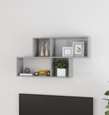 VidaXL Wandschap 100x18x53 cm bewerkt hout betongrijs