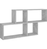 VidaXL Wandschap 100x18x53 cm bewerkt hout betongrijs