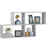 VidaXL Wandschap 100x18x53 cm bewerkt hout betongrijs