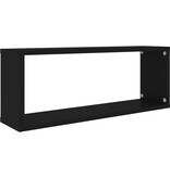 VidaXL Wandschappen kubus 2 st 60x15x23 cm bewerkt hout zwart