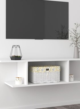 VidaXL Tv-wandmeubel 103x30x26,5 cm wit