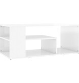 VidaXL Salontafel 100x50x40 cm bewerkt hout hoogglans wit