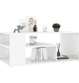 VidaXL Salontafel 100x50x40 cm bewerkt hout hoogglans wit