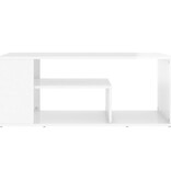 VidaXL Salontafel 100x50x40 cm bewerkt hout hoogglans wit