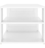 VidaXL Salontafel 100x50x40 cm bewerkt hout hoogglans wit