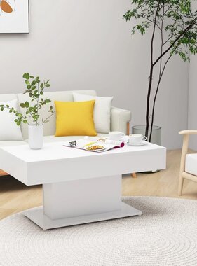 VidaXL Salontafel 96x50x45 cm bewerkt hout wit