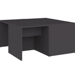 VidaXL Salontafels 4 st 33x33x33 cm bewerkt hout grijs