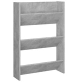 VidaXL Wandschoenenkast 60x18x90 cm spaanplaat betongrijs