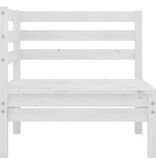 VidaXL 3-delige Loungeset massief grenenhout wit