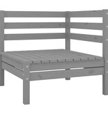 VidaXL 3-delige Loungeset massief grenenhout grijs