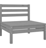 VidaXL 3-delige Loungeset massief grenenhout grijs