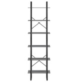VidaXL Opbergrek 60x30x210 cm massief grenenhout grijs