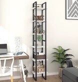 VidaXL Boekenkast met 6 schappen 40x30x210 cm bewerkt hout wit