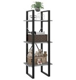 VidaXL Boekenkast met 3 schappen 40x30x105 cm bewerkt hout betongrijs