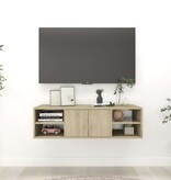 VidaXL Wandschap 102x30x29 cm bewerkt hout sonoma eikenkleurig