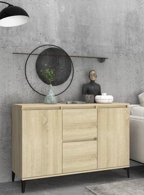 VidaXL Dressoir 104x35x70 cm bewerkt hout sonoma eikenkleurig