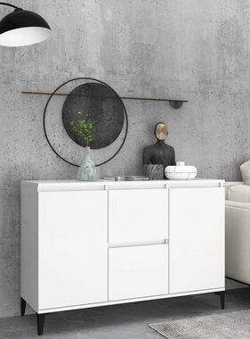 VidaXL Dressoir 104x35x70 cm bewerkt hout wit