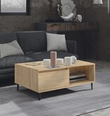 VidaXL Salontafel 90x60x35 cm bewerkt hout sonoma eikenkleurig